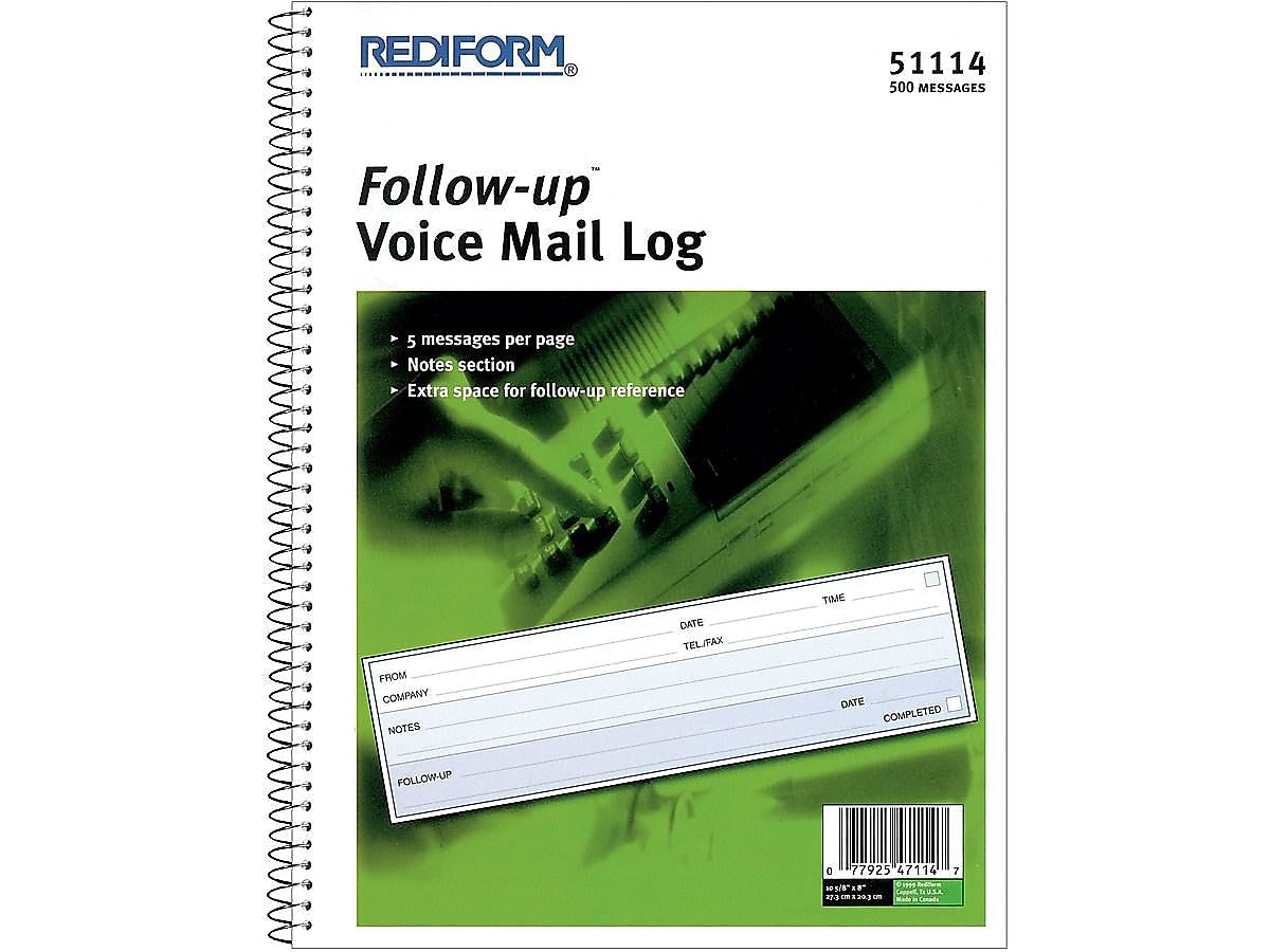 Rediform Follow Up Message Pad, 8