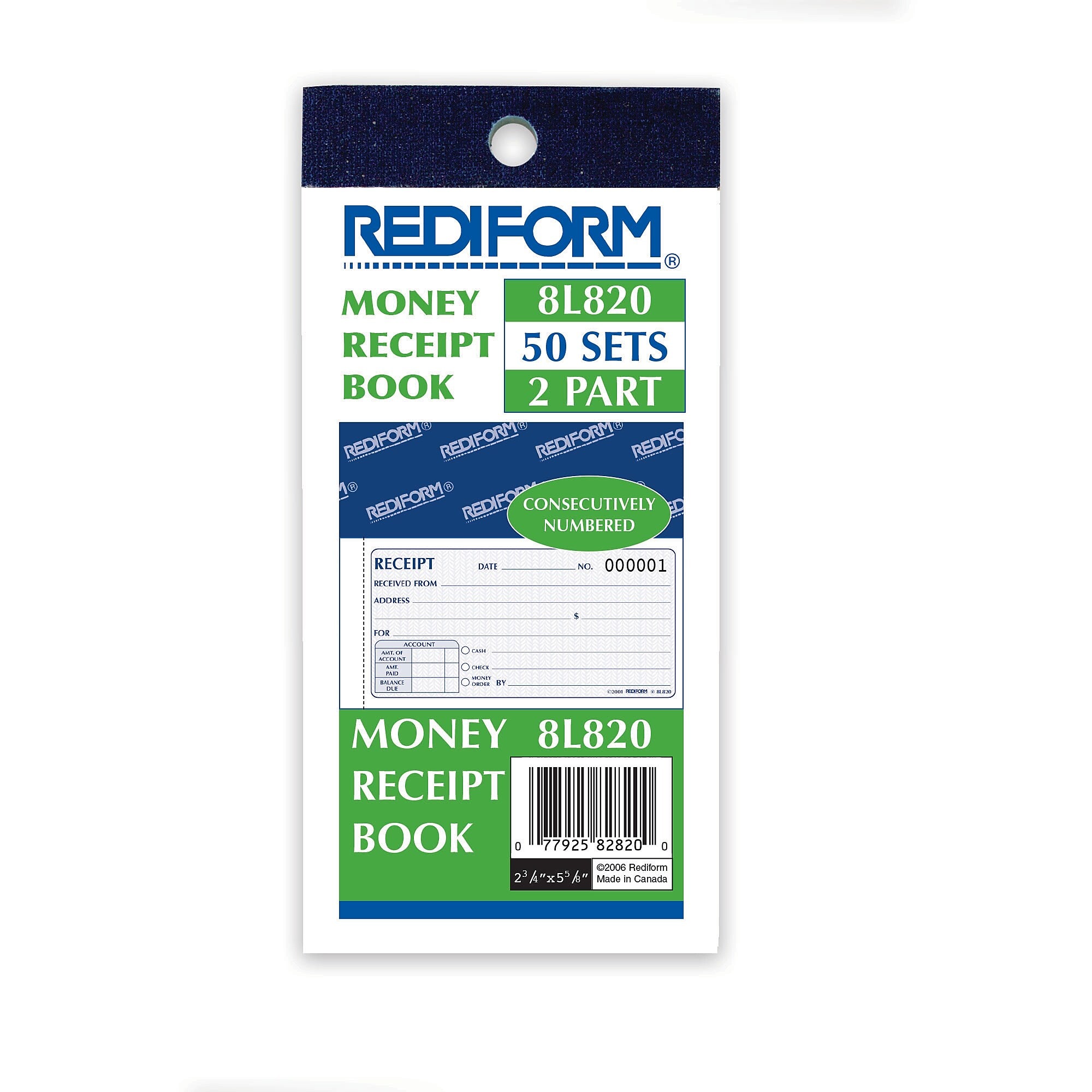 Rediform Money Receipt Book, 2 3/4