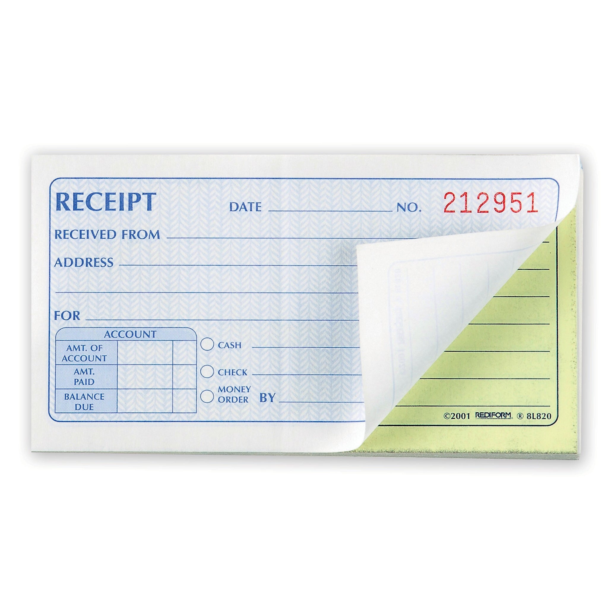 Rediform Money Receipt Book, 2 3/4