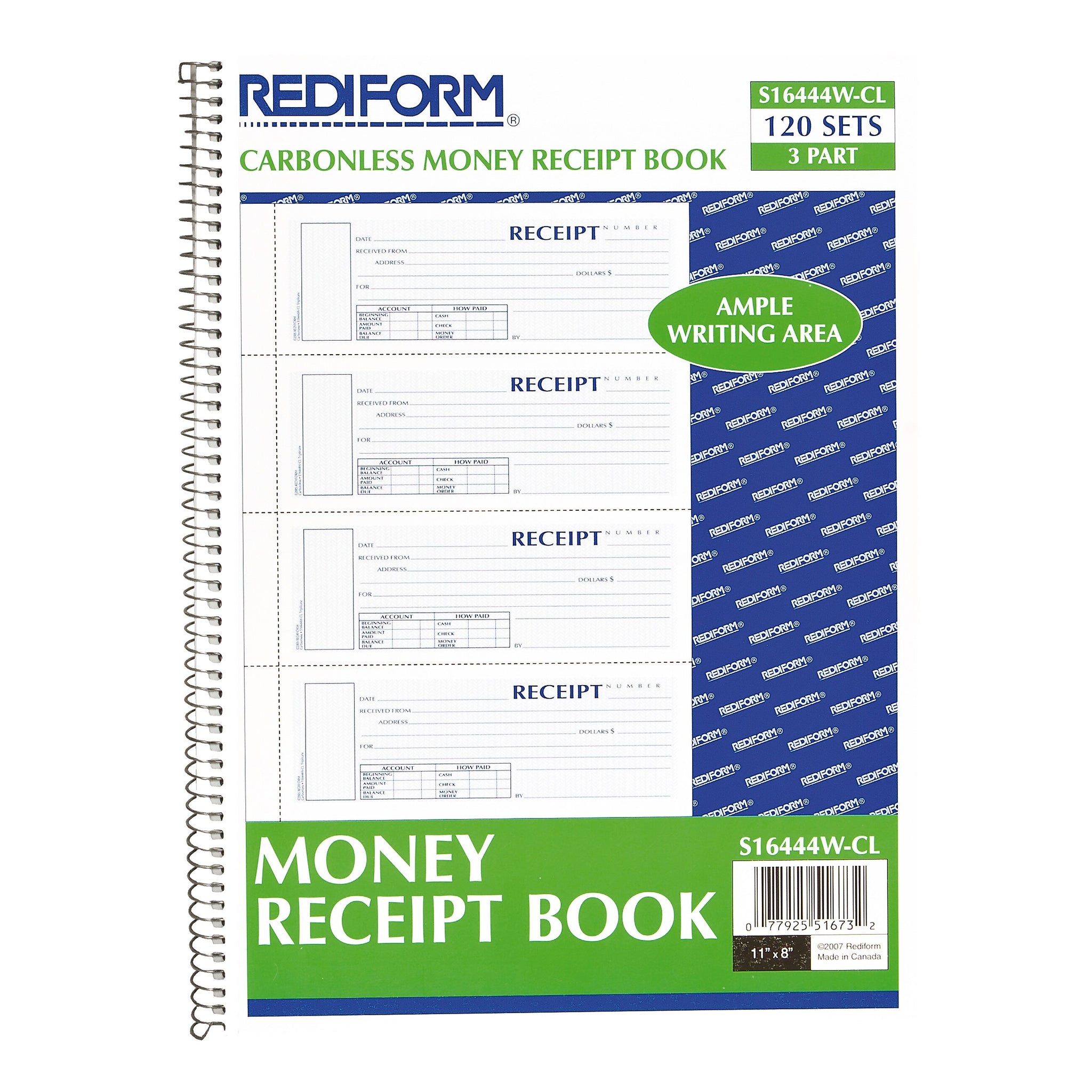 Rediform Money Receipt Book, 2 3/4