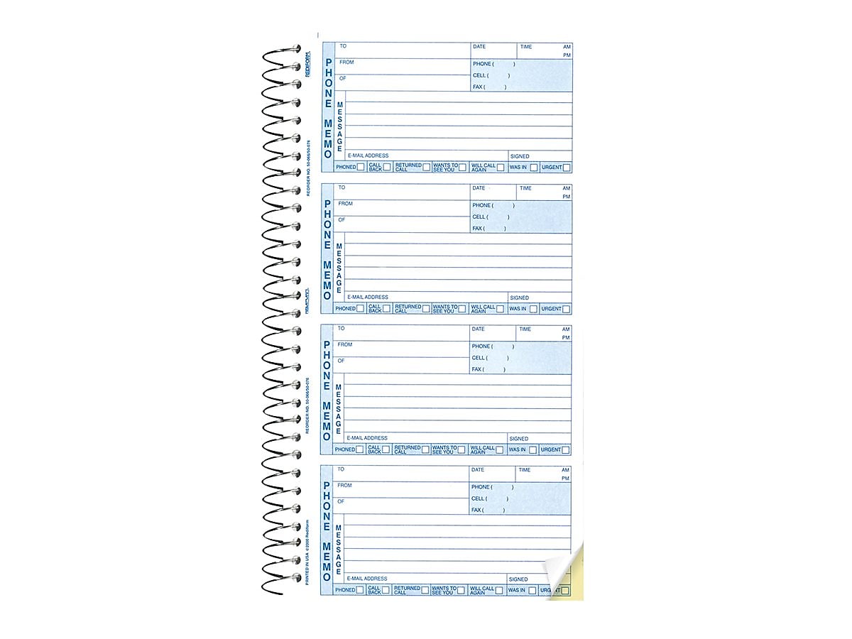 Rediform Phone Message Pad, 3