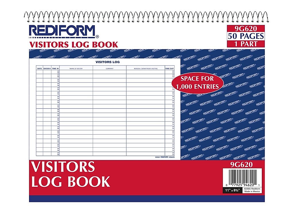 Rediform Visitors Log Book, 11