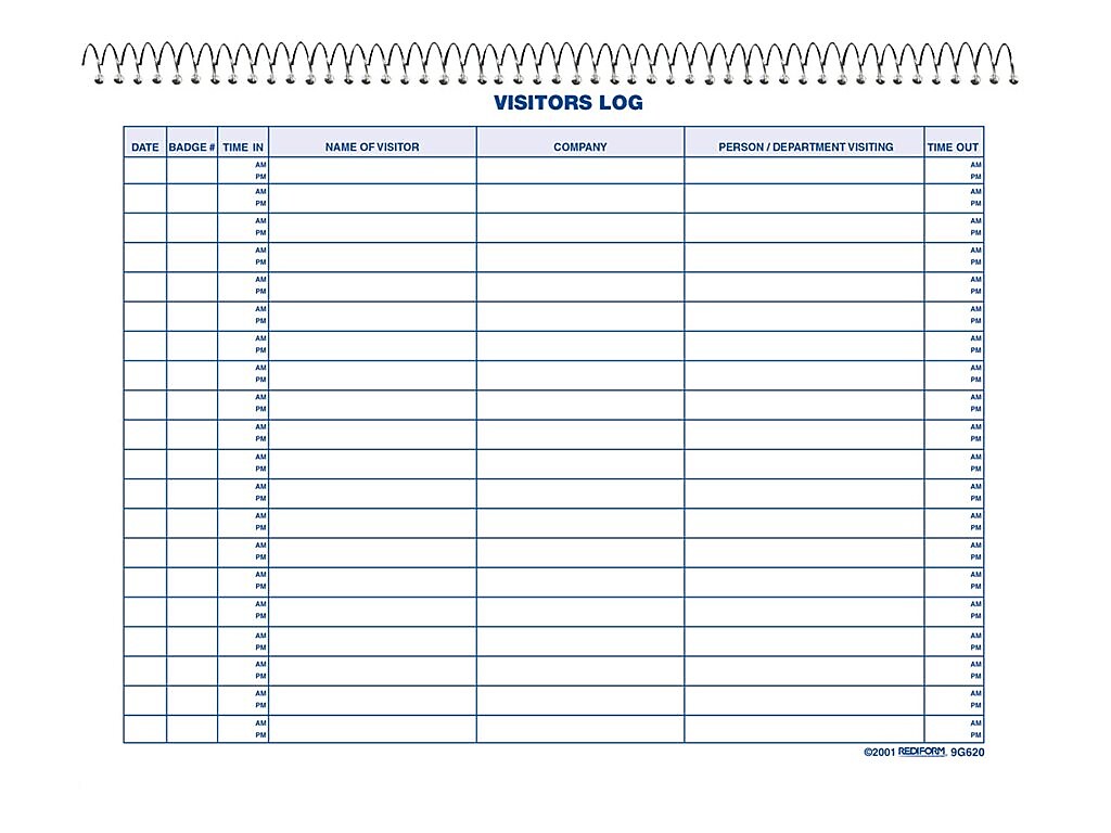 Rediform Visitors Log Book, 11