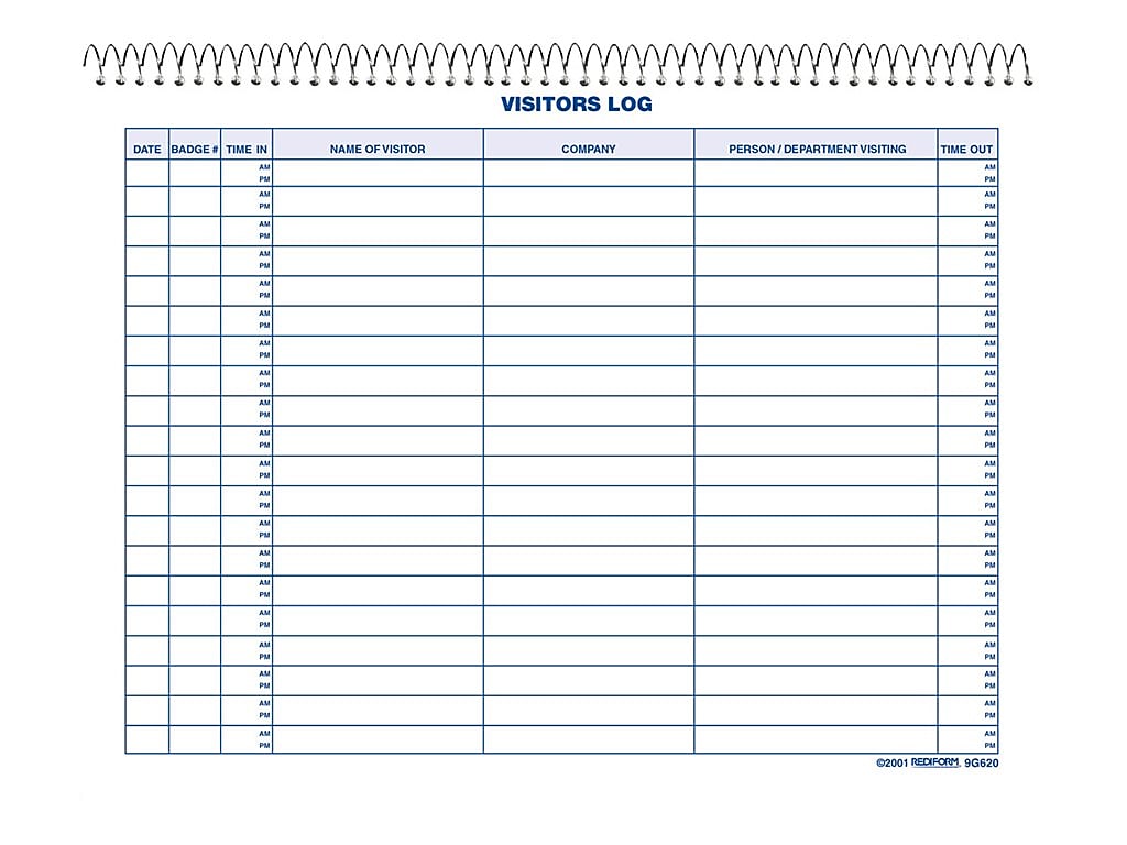Rediform Visitors Log Book, 11
