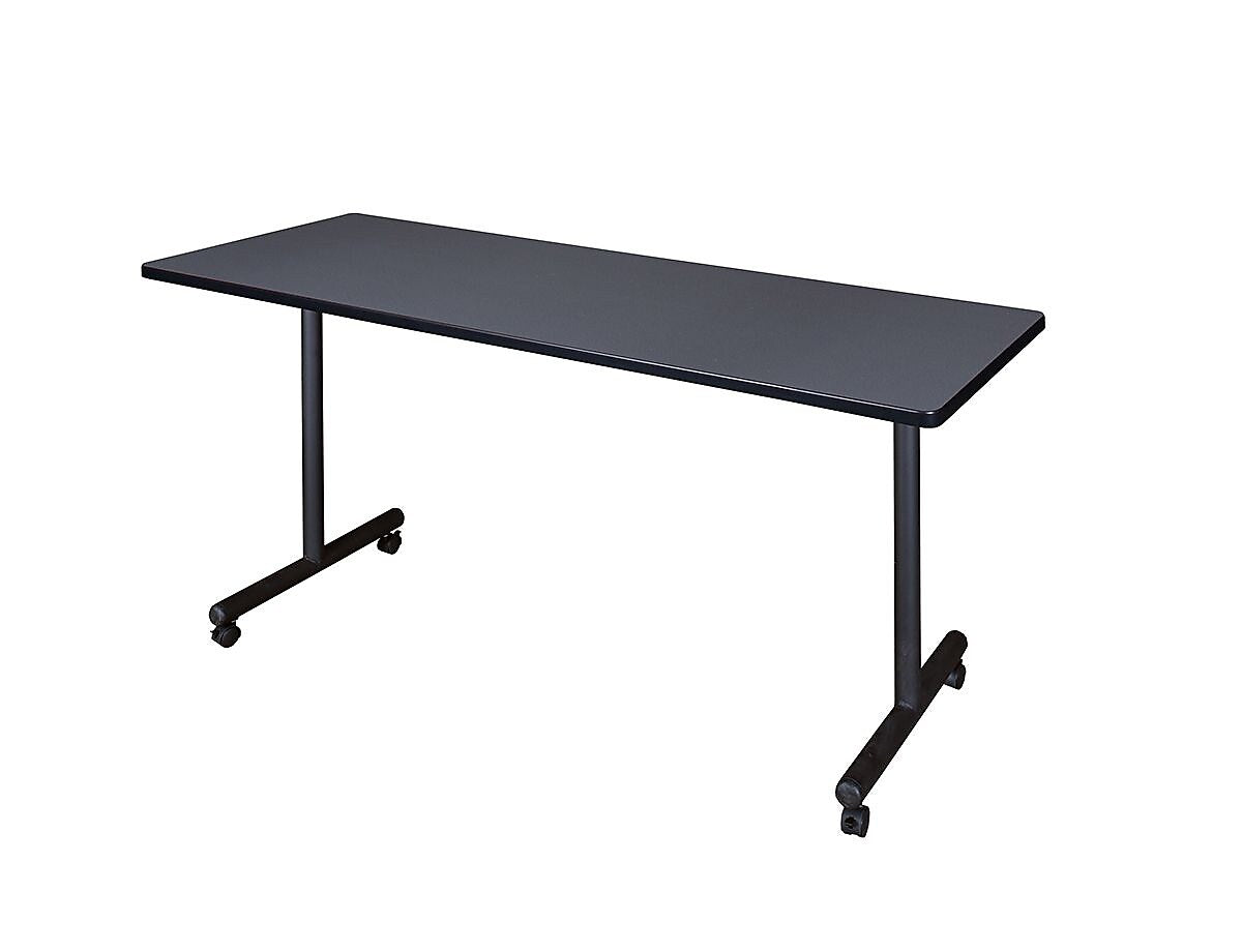 Regency 60" Laminate, Metal & Wood Training Table, Gray