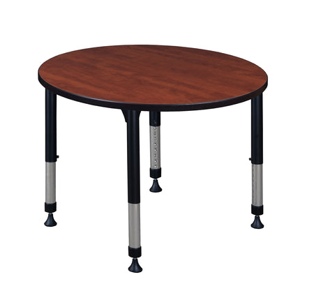 Regency Kee Adjustable 42" Round Activity Table, Height Adjustable, Cherry