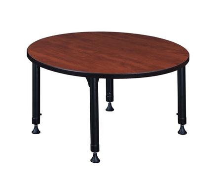 Regency Kee Adjustable 42" Round Activity Table, Height Adjustable, Cherry