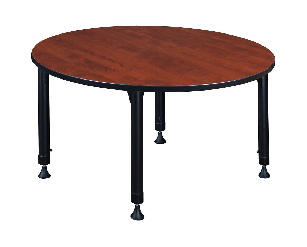 Regency Kee Adjustable 48" Round Activity Table, Height Adjustable, Cherry