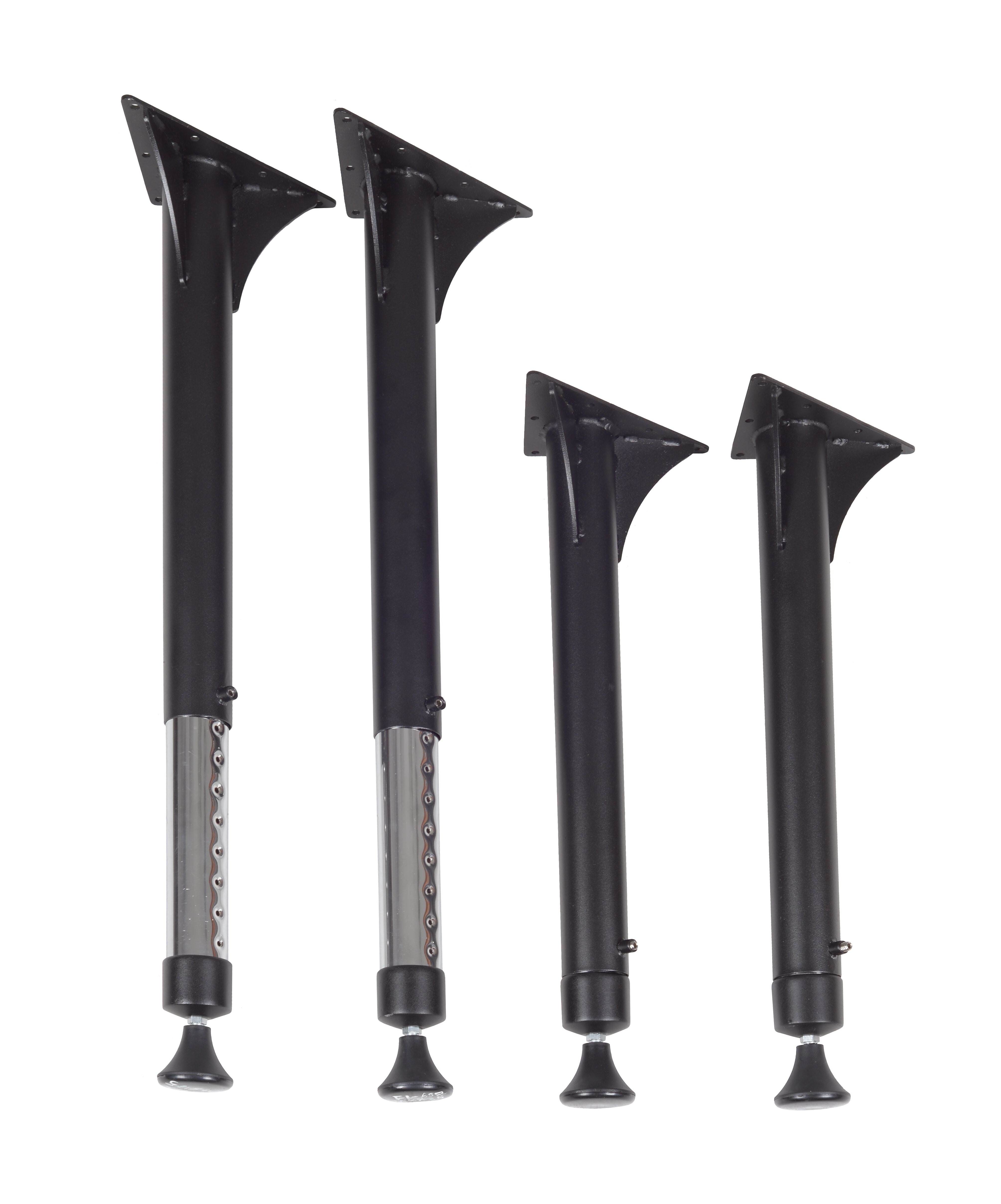 Regency Kee Adjustable Leg, Black and Chrome