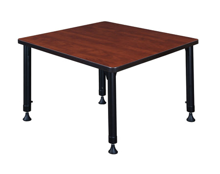 Regency Kee Adjustable Square Activity Table, 30" x 30", Height Adjustable, Cherry