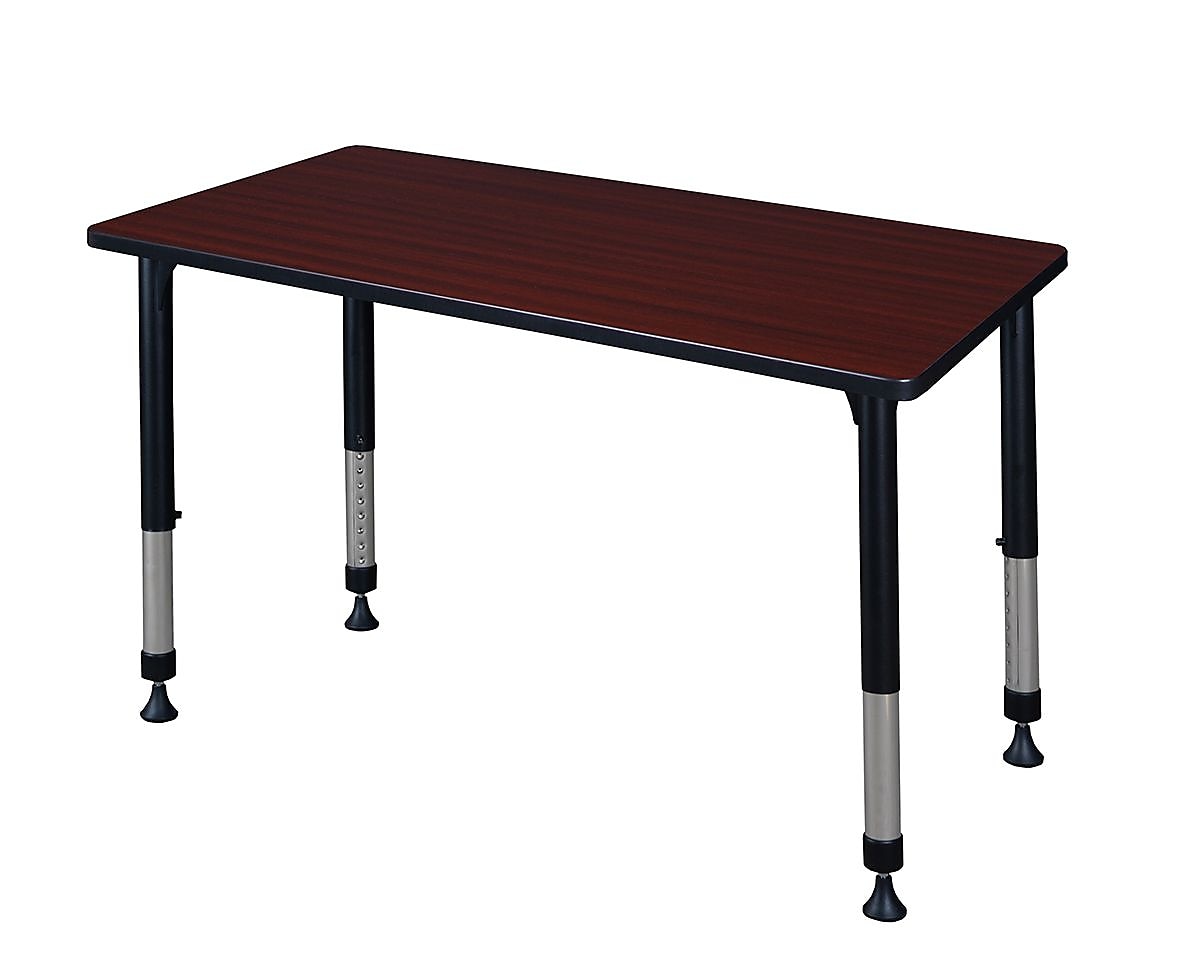 Regency Kee Rectangular Activity Table, 48" x 30", Height Adjustable, Mahogany