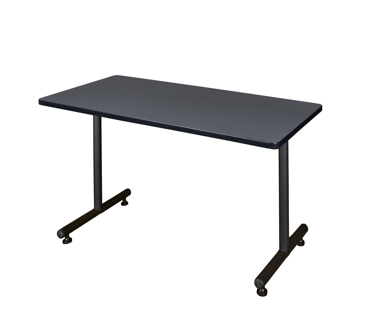 Regency Kobe 48" x 30" Metal and Wood Training Table, Grey