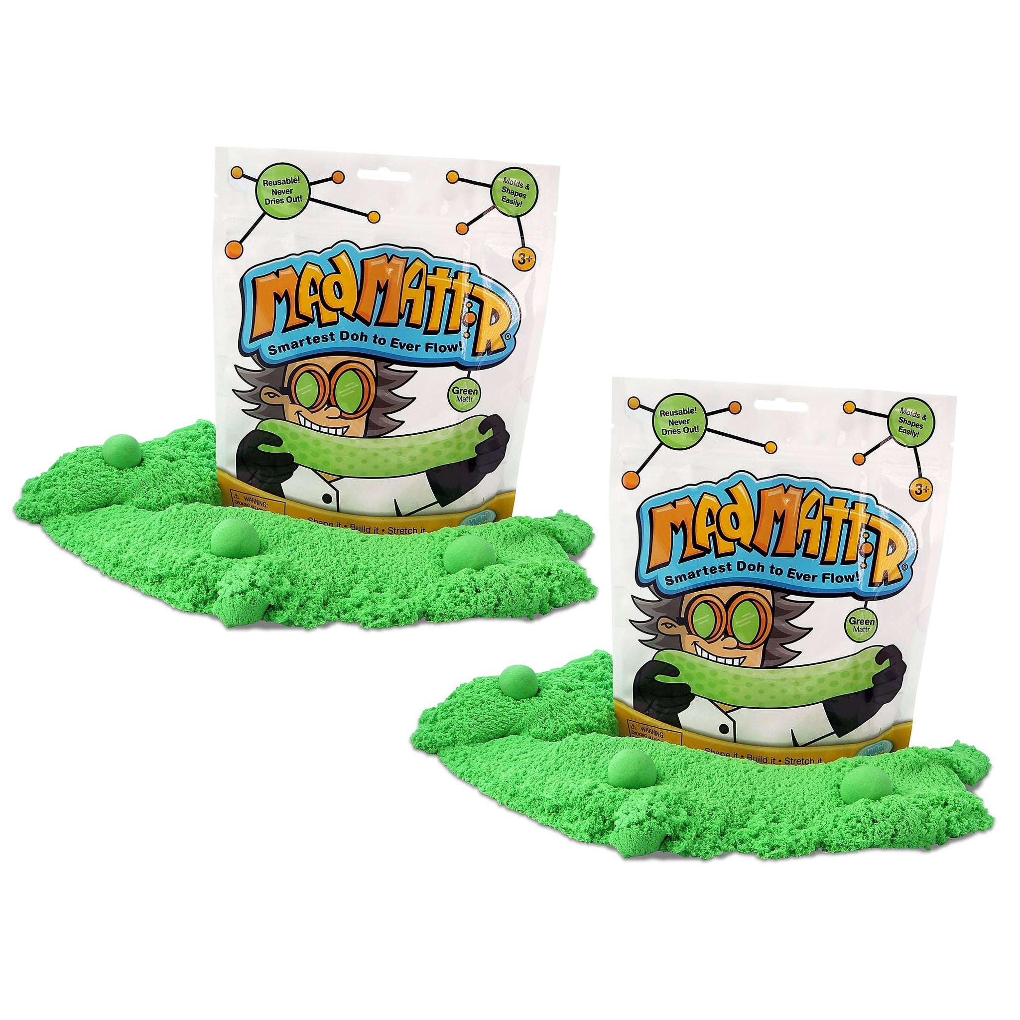 Relevant Play Mad Mattr, Green, 10 oz. Per Pack, 2 Packs