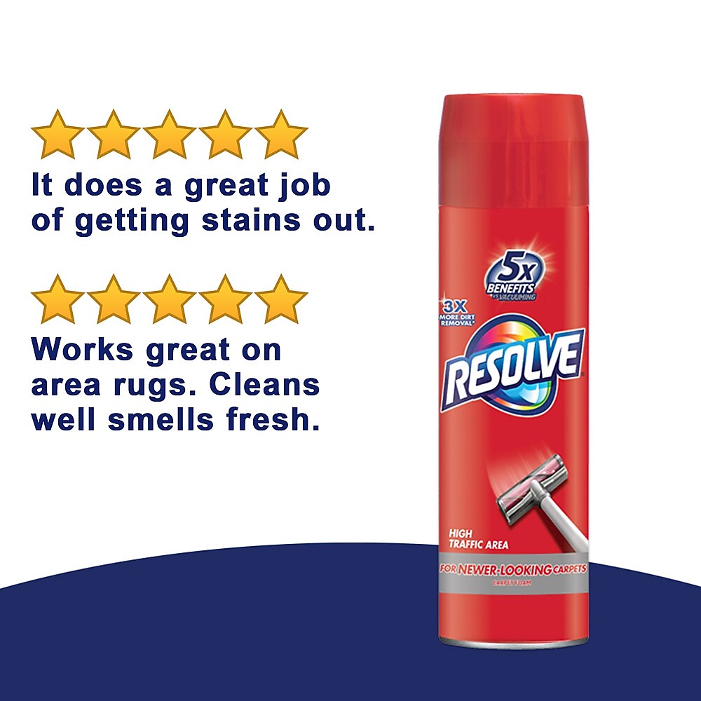 Resolve High Traffic Carpet Cleaner Foam, 22 Oz.