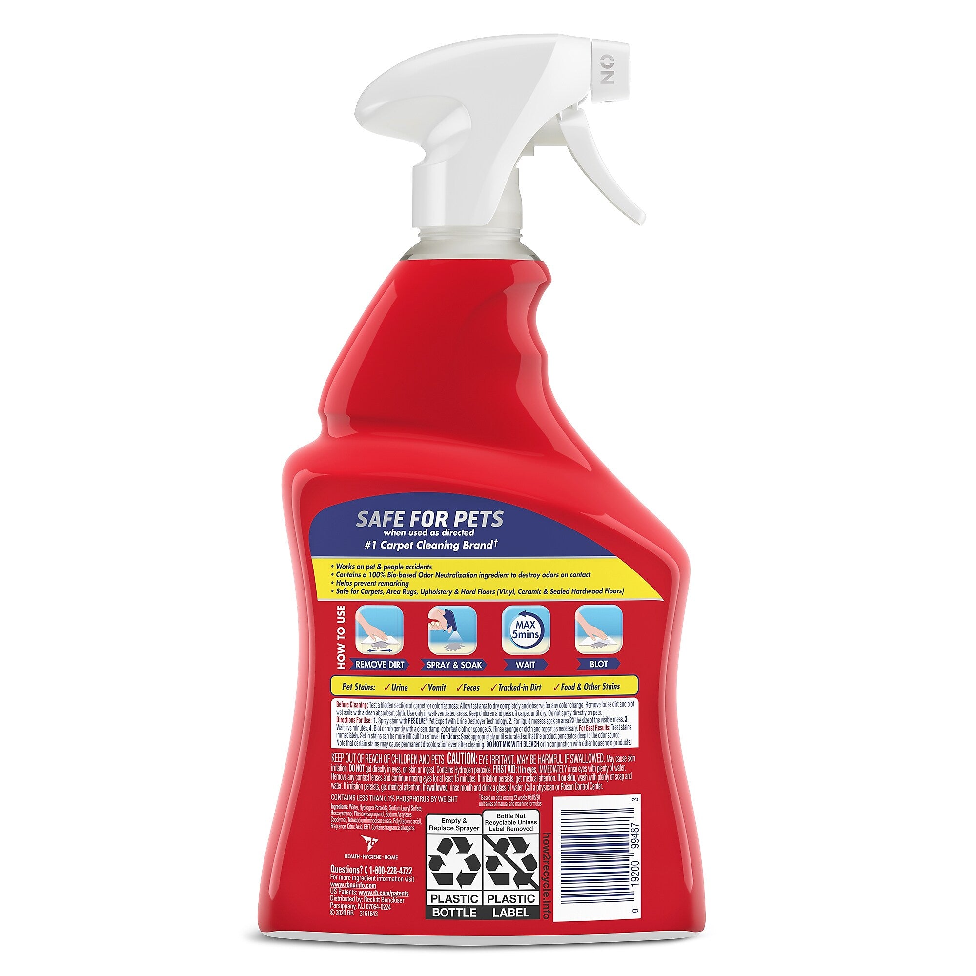 Resolve Urine Destroyer Stain & Odor Remover, 32 oz. Bottle