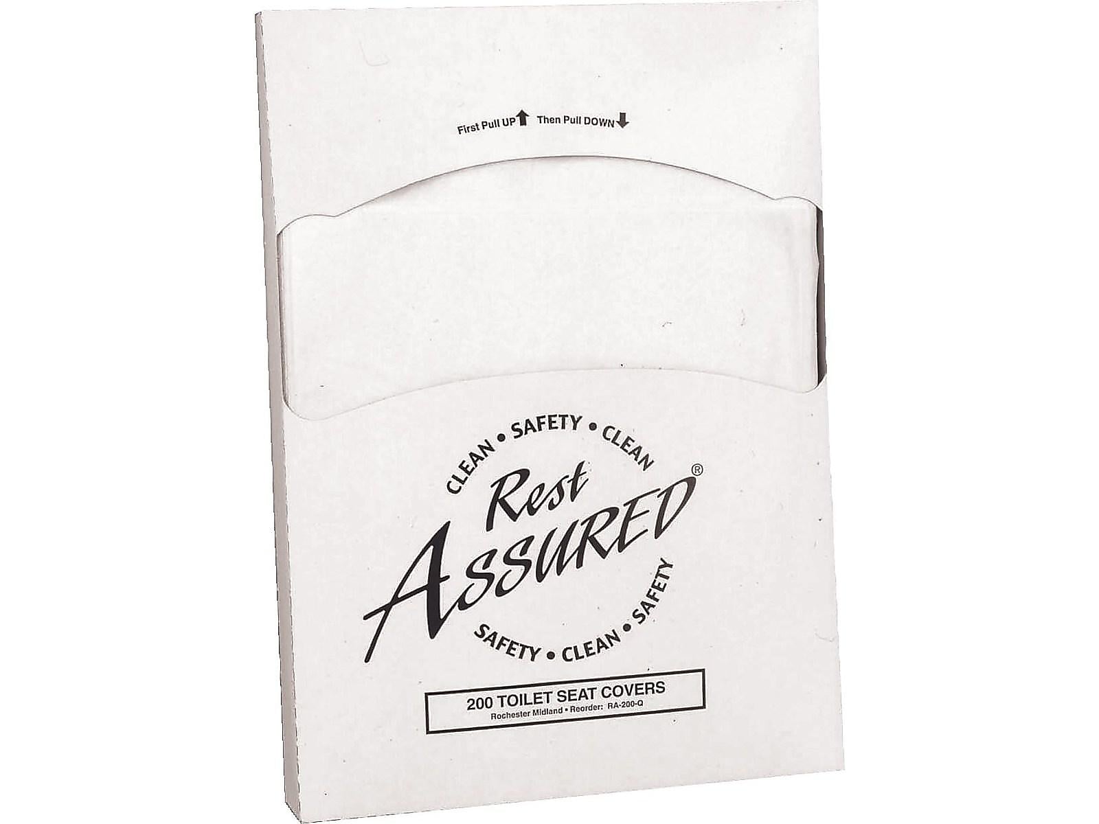 Rest Assured Paper Toilet Seat Covers, 10.5