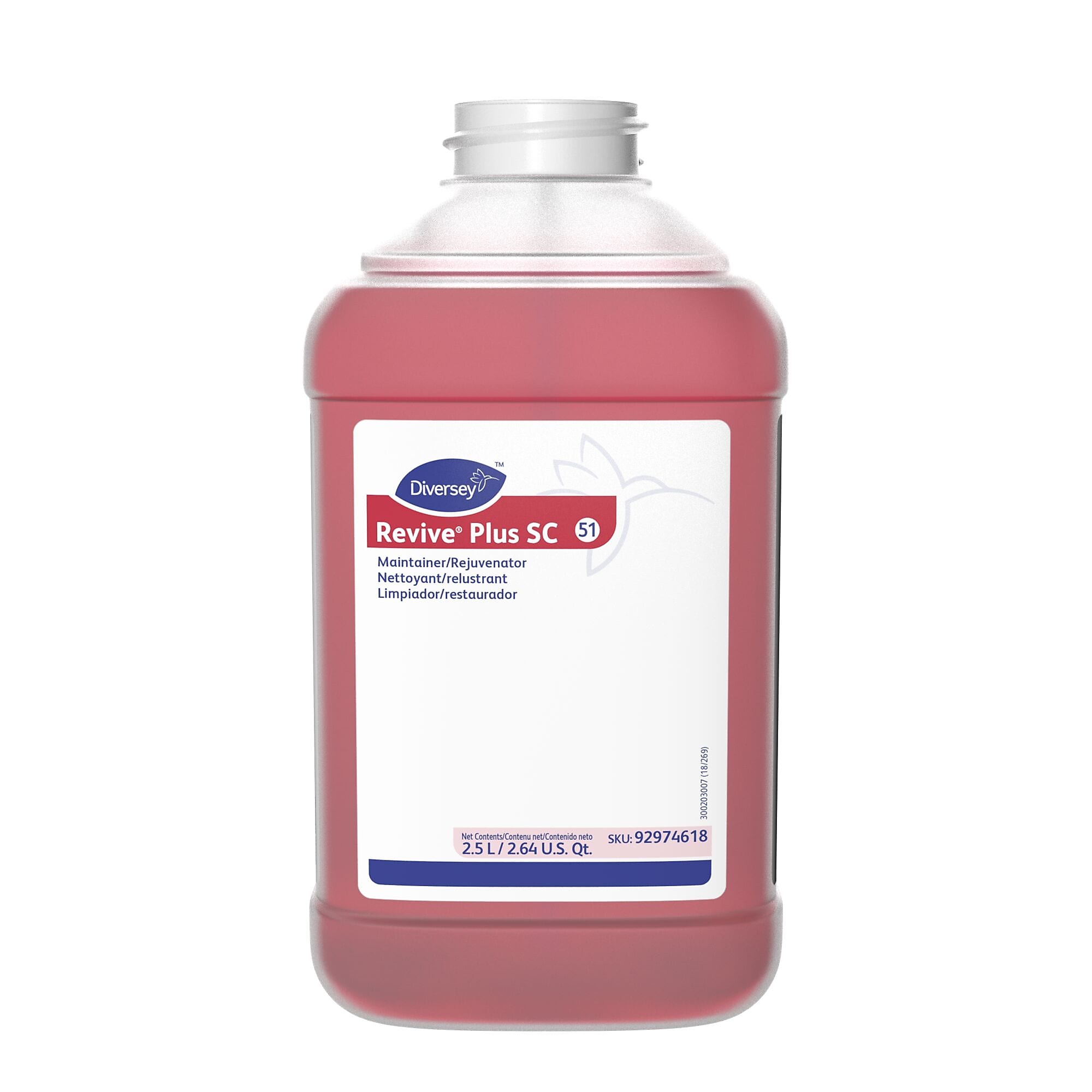 Revive Plus SC 51 Hard Floor Cleaner for Diversey J-Fill, Citrus, 2.5 L / 2.64 U.S. Qt., 2/Carton