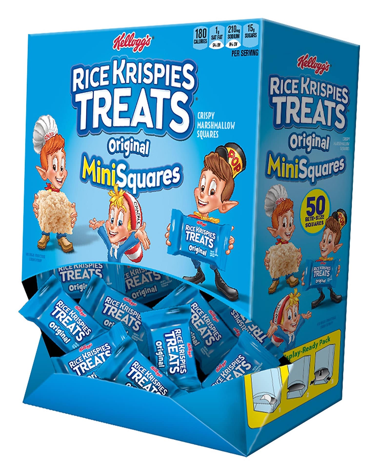 Rice Krispies Treats Marshmallow Cereal Bar, 0.39 oz., 50 Bars/Box