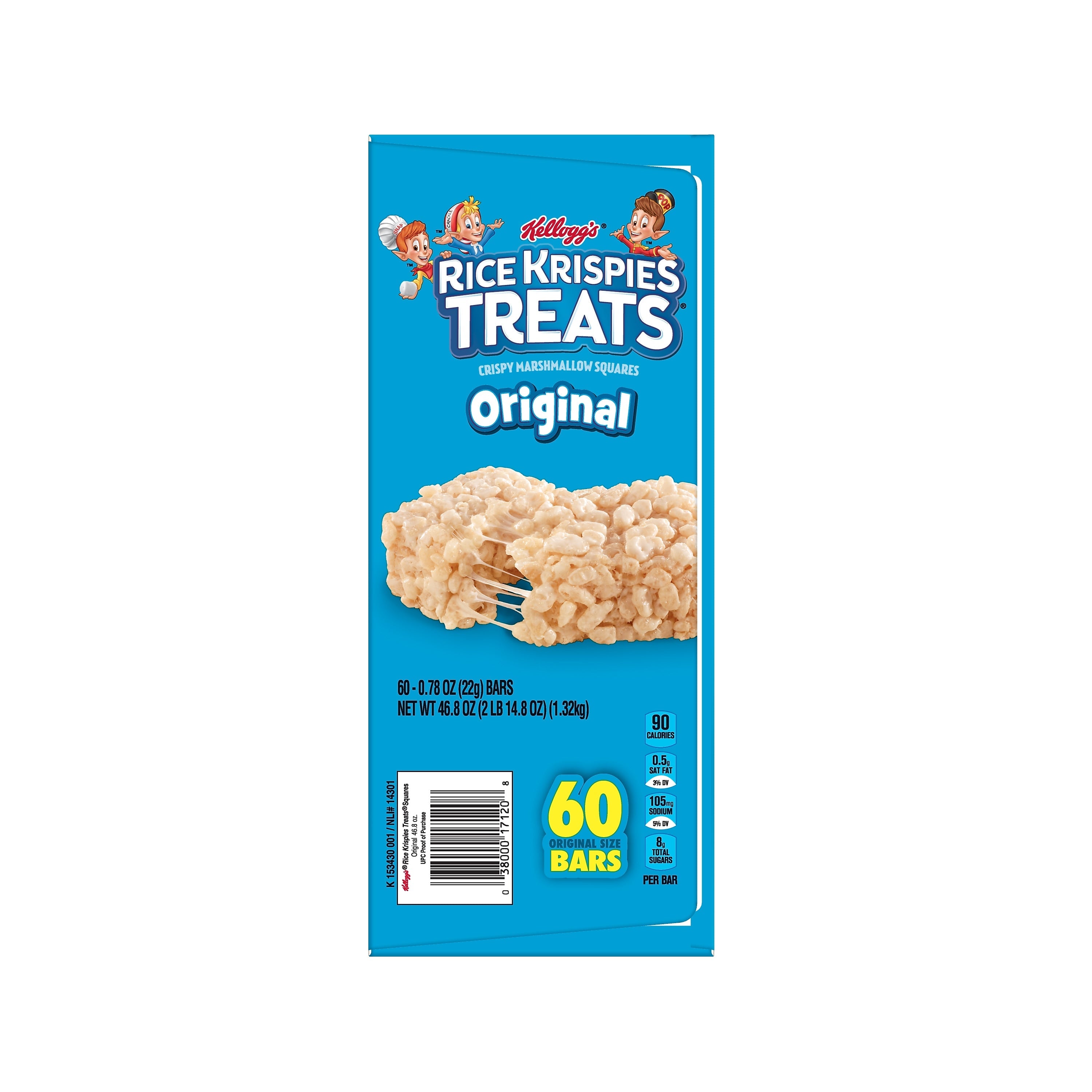 Rice Krispies Treats Marshmallow Cereal Bar, 0.78 oz., 60 Bars/Box