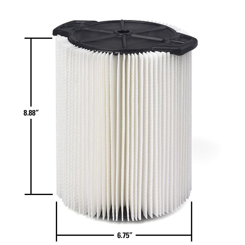 Ridgid Standard Pleated Vacuum Paper Filter