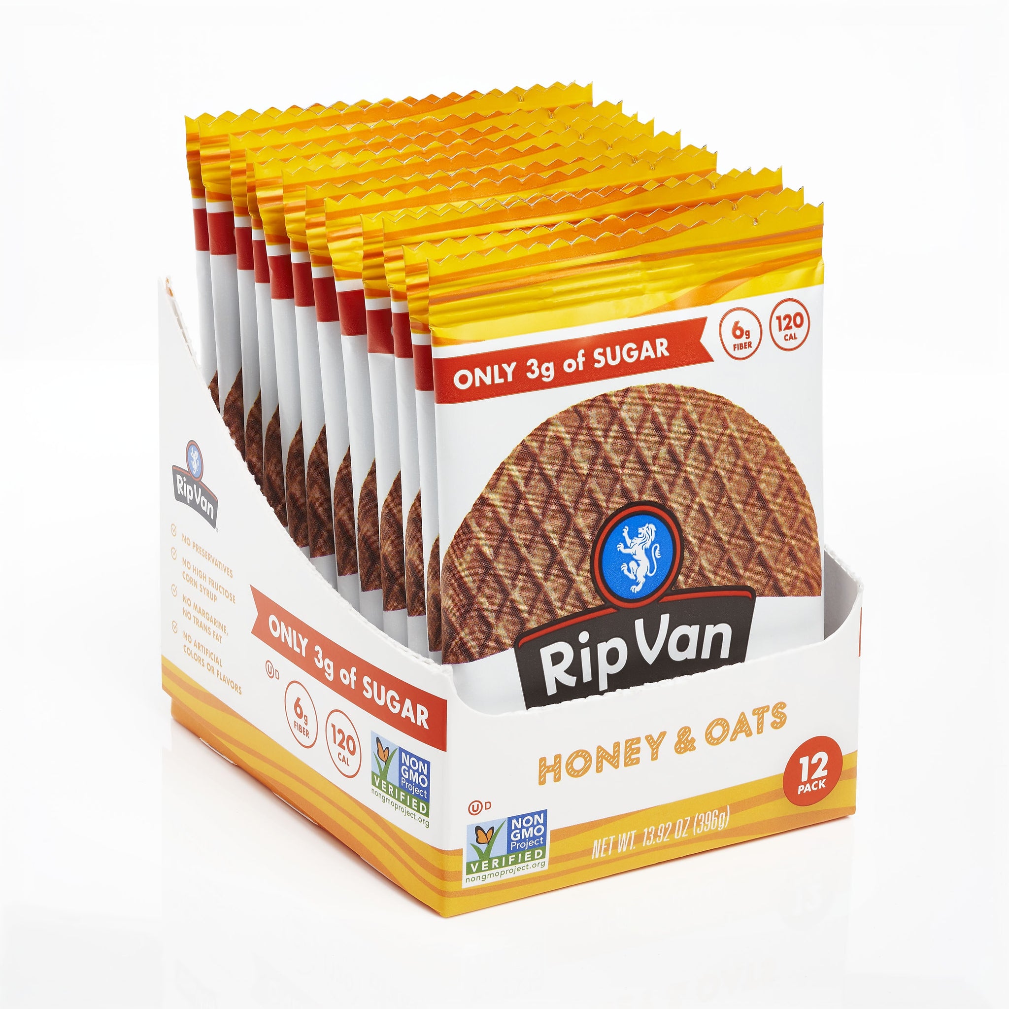 Rip Van Wafels Honey and Oats Stroopwafels, 1.16 oz., 12 Packs/Box, 12/Box