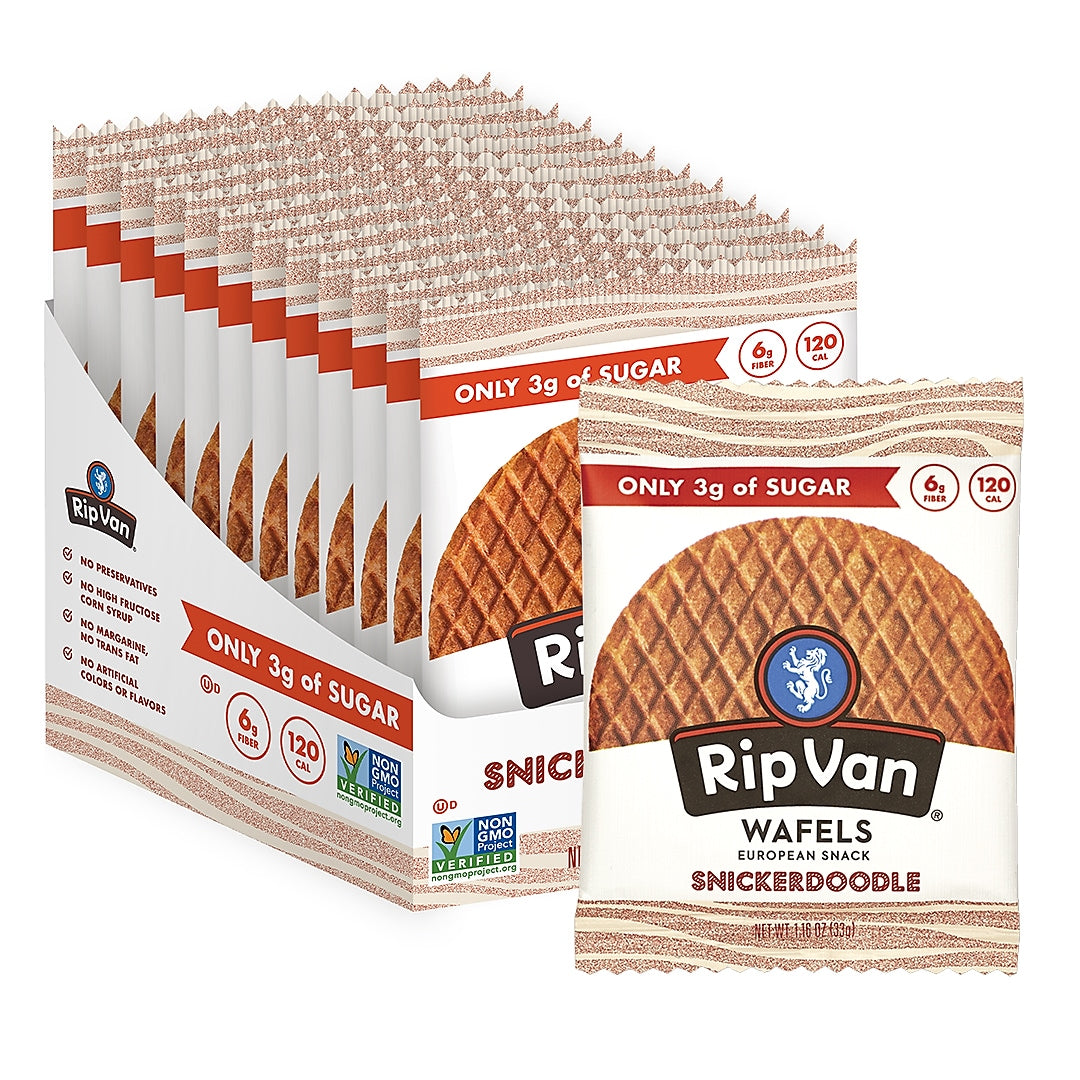 Rip Van Wafels Snickerdoodle Stroopwafels, 1.16 oz., 12 Packs/Box, 12/Box
