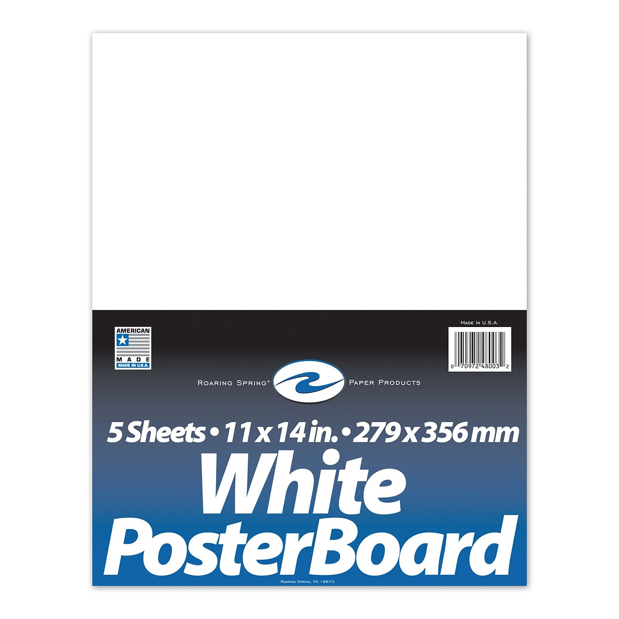 Roaring Spring Paper Products White Posterboard, 11