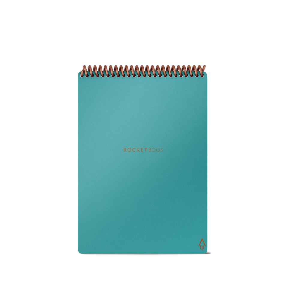 Rocketbook Flip Reusable Smart Notepad, 6" x 8.8", Lined & Dot Grid Ruled, 36 Pages, Teal