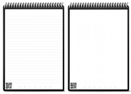 Rocketbook Flip Reusable Smart Notepad, 8.5" x 11", Lined & Dot Grid Ruled, 32 Pages, Black