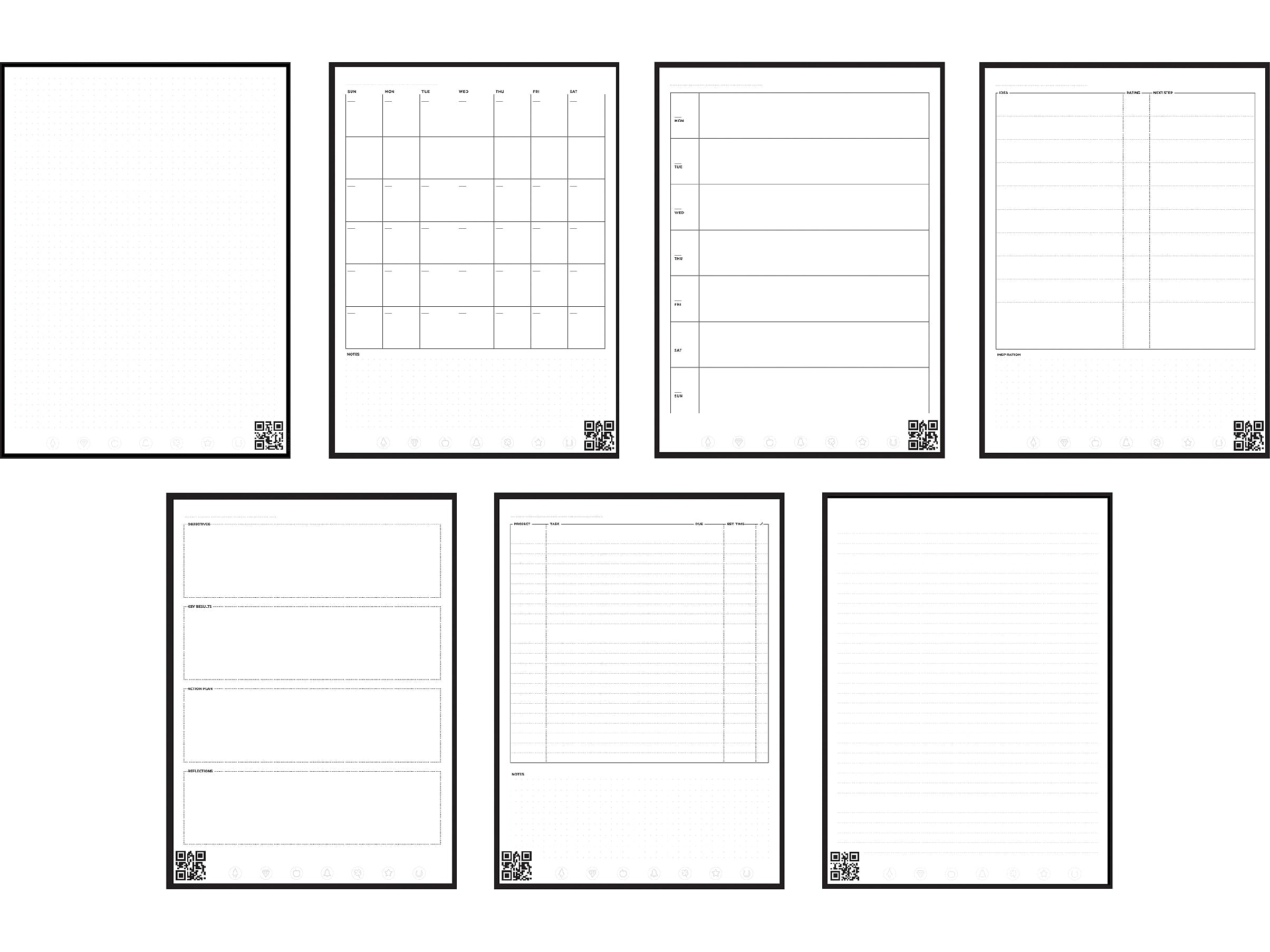Rocketbook Fusion Reusable Notebook Planner Combo, 8.5