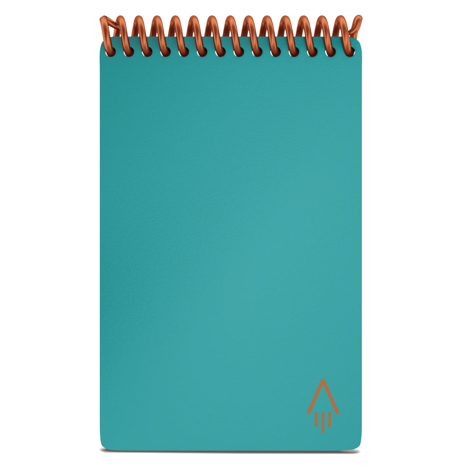 Rocketbook Mini Reusable Smart Notepad, 3.5" x 5.5", Dot-Grid Ruled, Teal, 48 Pages