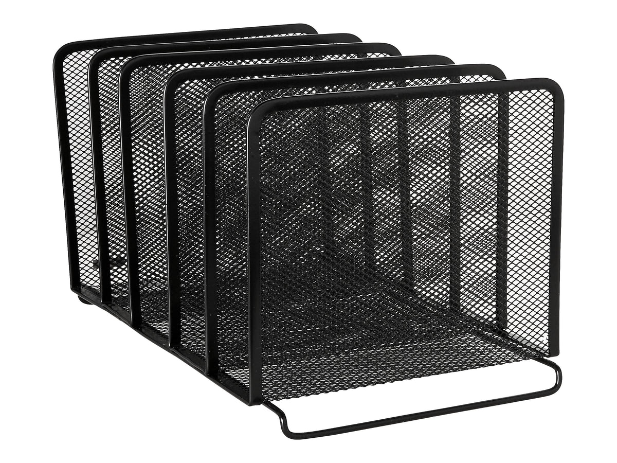 Wire Mesh File Rolodex 5-Compartment Wire Mesh File Organizer, Black – Personal Touch ...