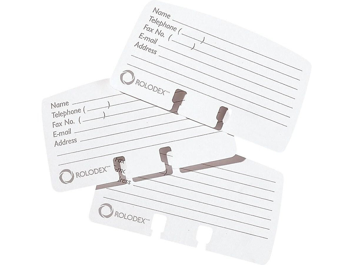 Rolodex Rotary Cards, White, 100/Pack – Personal Touch Cleaning and ...
