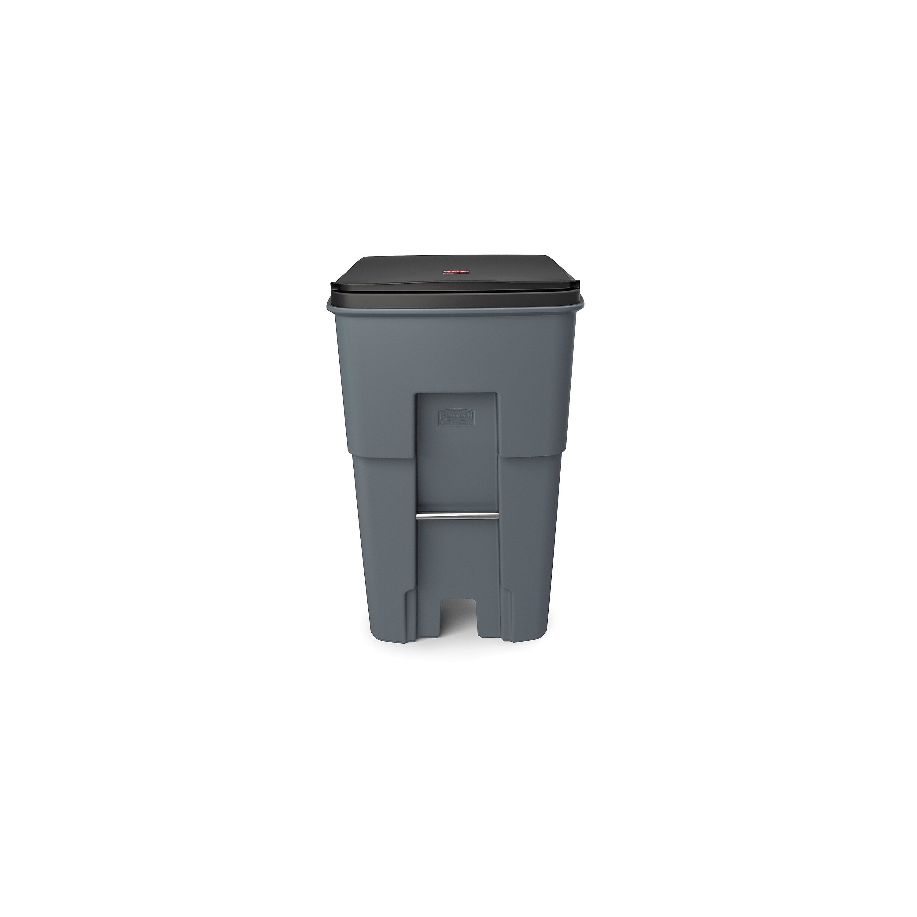Rubbermaid Brute Metal Outdoor Trash Can, 95 Gallon, Gray