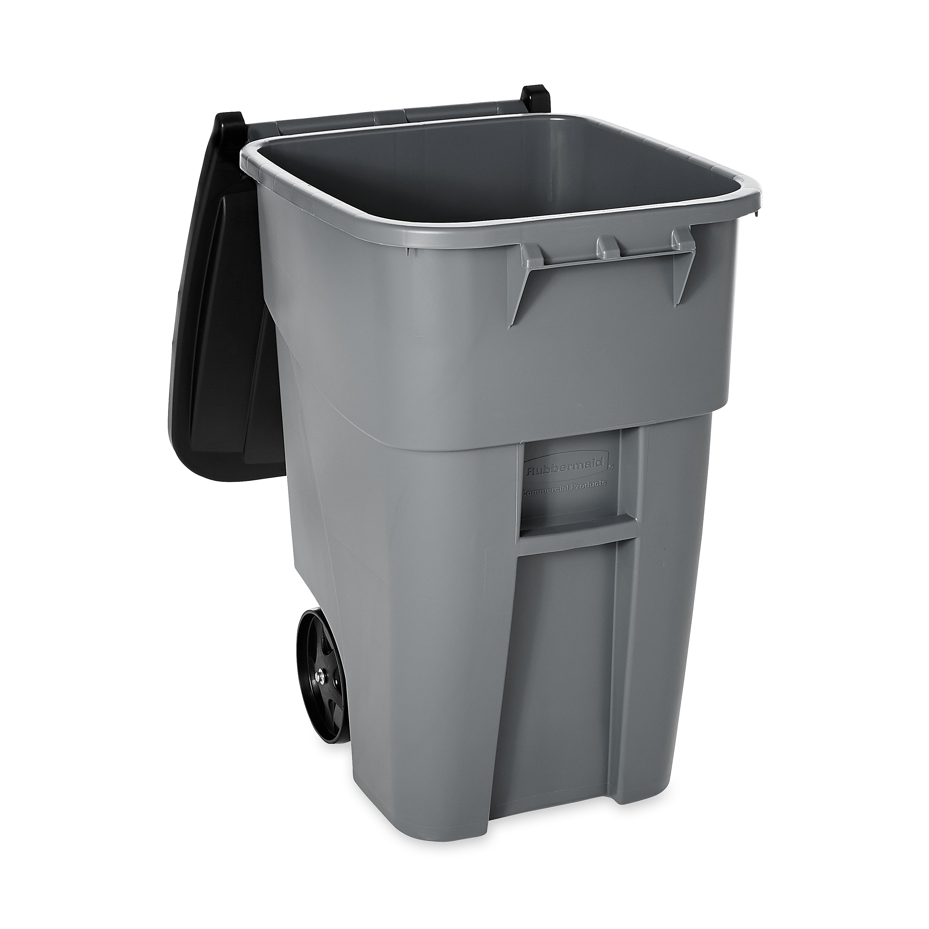 Rubbermaid Brute Plastic Outdoor Trash Can, 50 Gallon, Gray