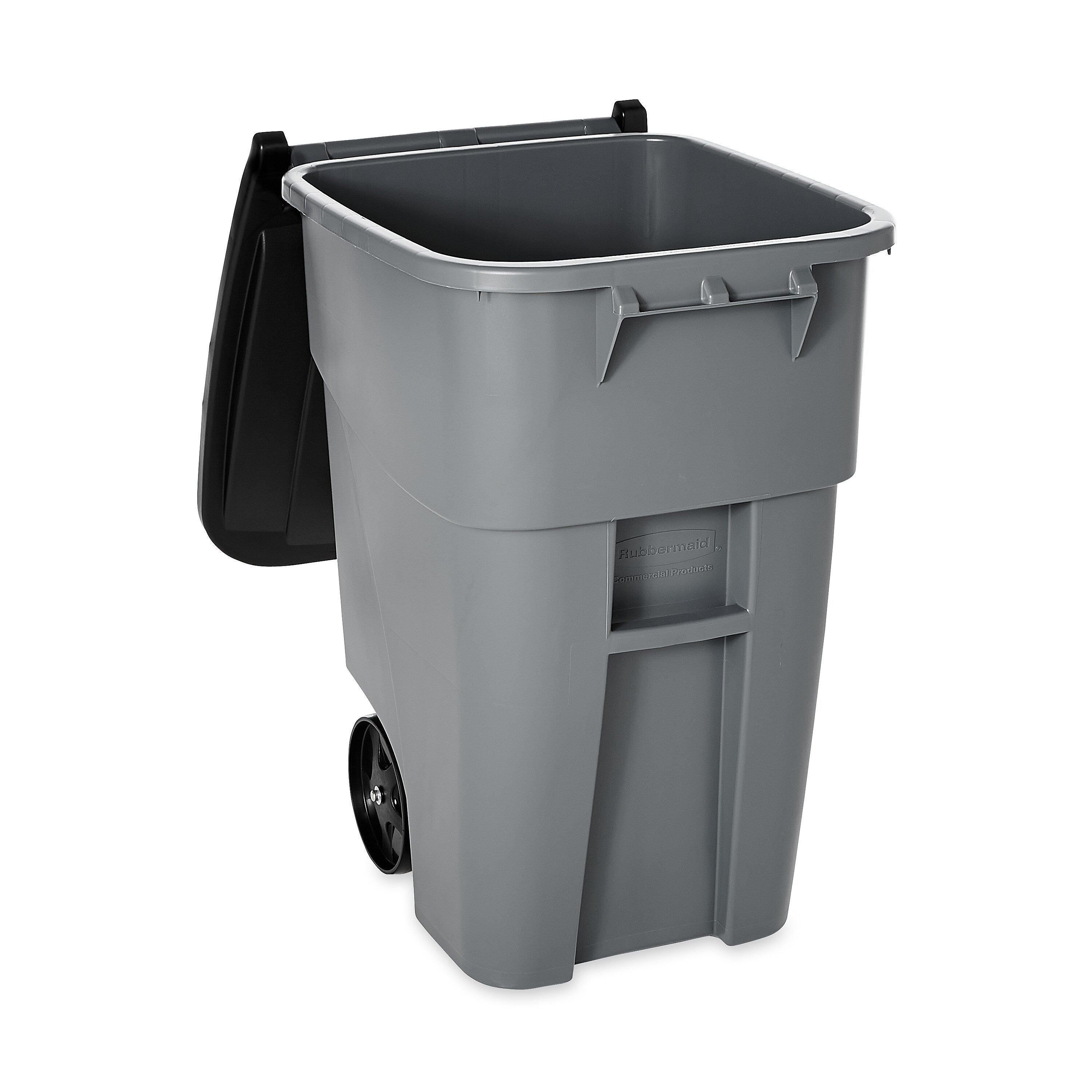 Rubbermaid Brute Plastic Outdoor Trash Can, 50 Gallon, Gray