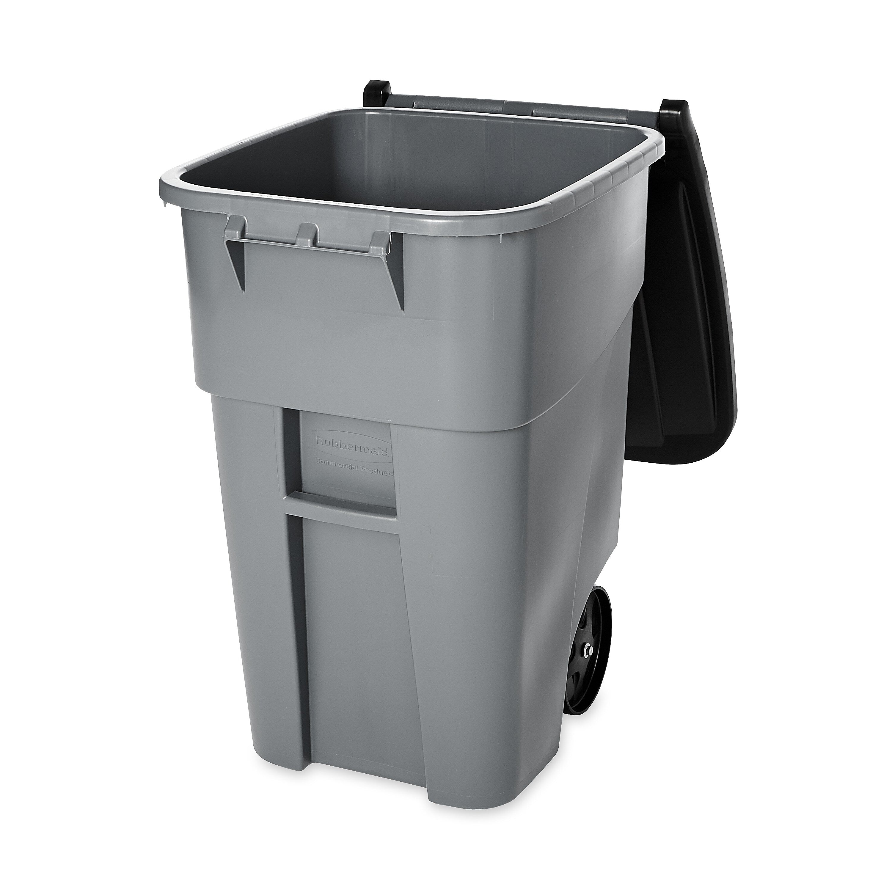 Rubbermaid Brute Plastic Outdoor Trash Can, 50 Gallon, Gray