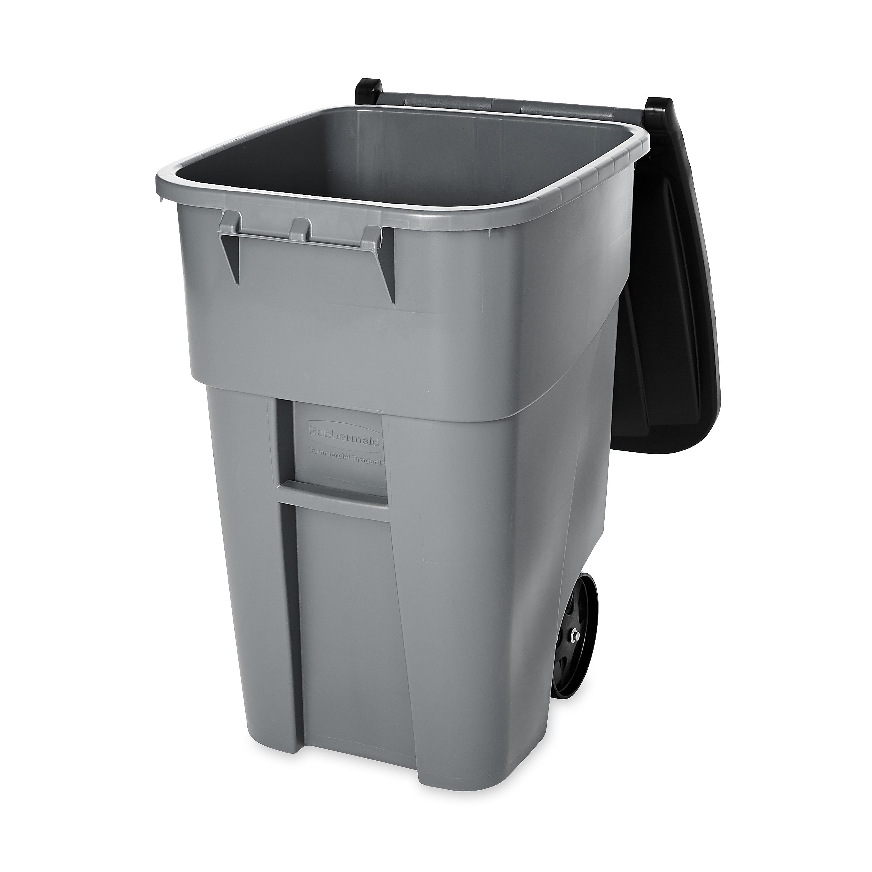 Rubbermaid Brute Plastic Outdoor Trash Can, 50 Gallon, Gray