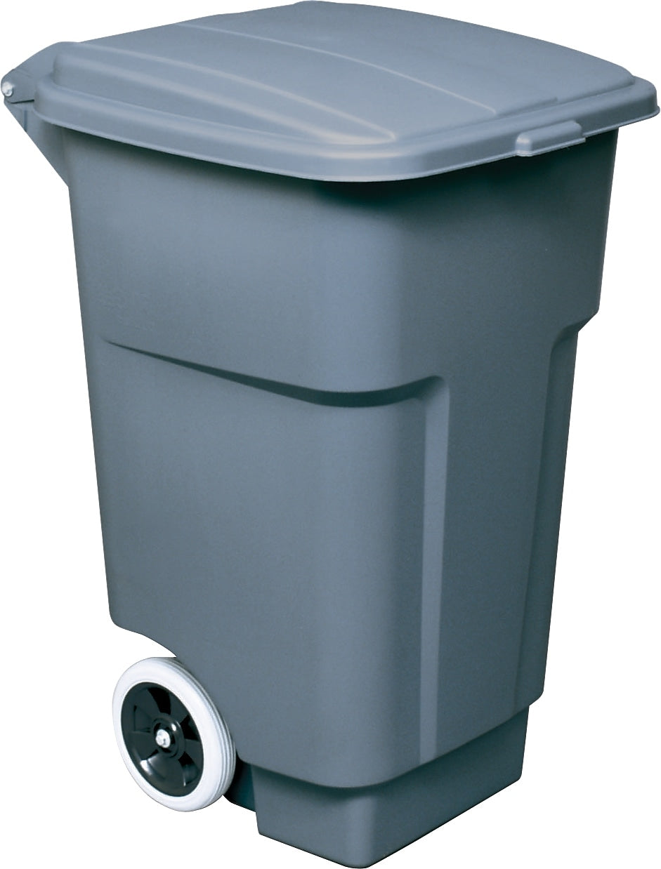 Rubbermaid Brute Plastic Outdoor Trash Can, 50 Gallon, Gray