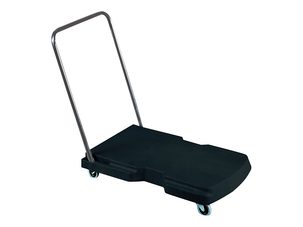 Rubbermaid Commercial Triple Trolley with Straight Handle, 250 lbs., Black