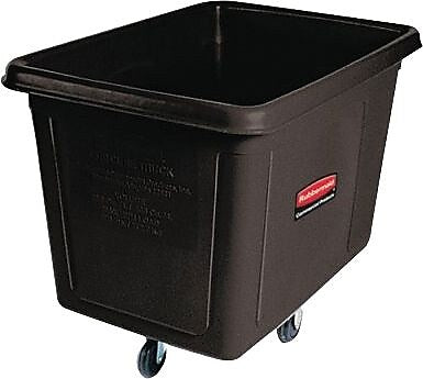 Rubbermaid® Cube Truck, 500 lbs. Capacity, Black, 37"H x 31"W x 43.75"L