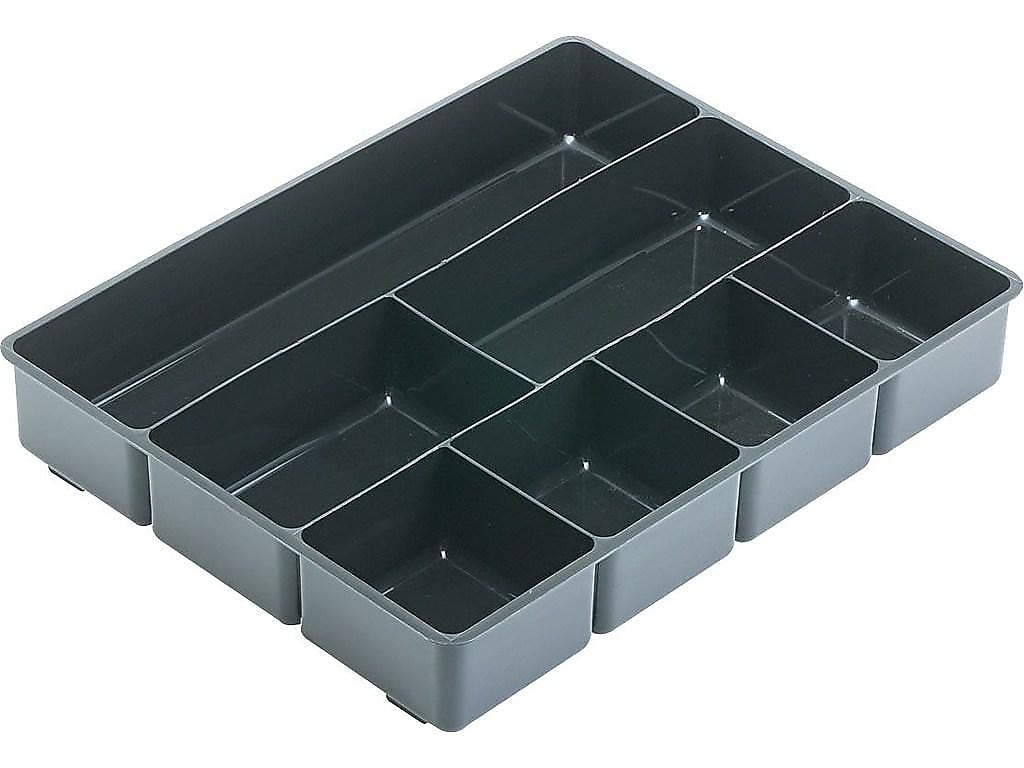 Rubbermaid Extra Deep Plastic Drawer Organizer, Black