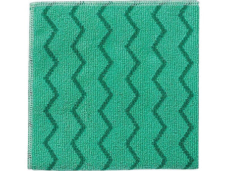 Rubbermaid HYGEN Microfiber Cleaning Cloths, 16" x 16", Green, 12 Cloths/Pack