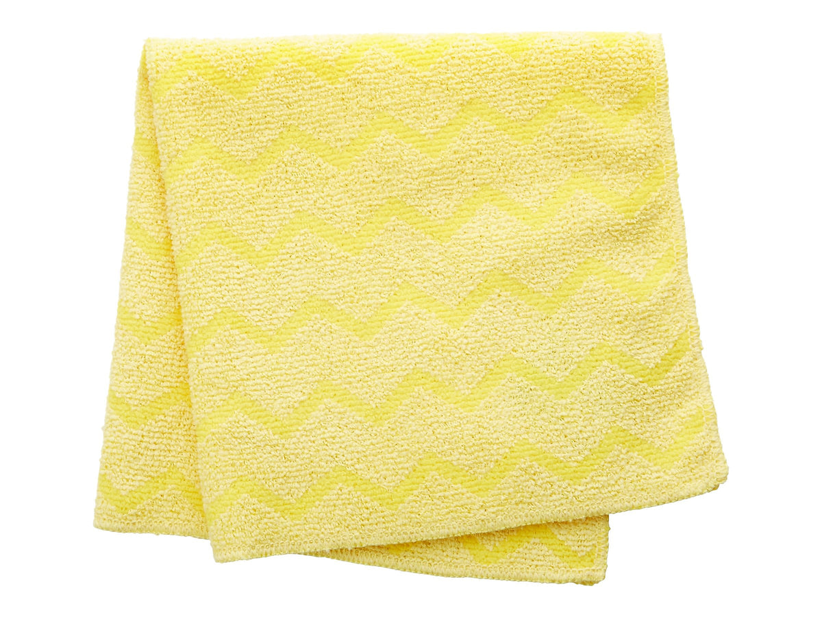 Rubbermaid HYGEN Microfiber Cleaning Cloths, 16" x 16", Yellow, 12 Cloths/Pack