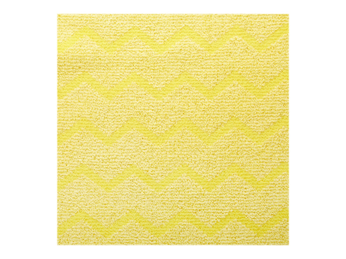 Rubbermaid HYGEN Microfiber Cleaning Cloths, 16" x 16", Yellow, 12 Cloths/Pack