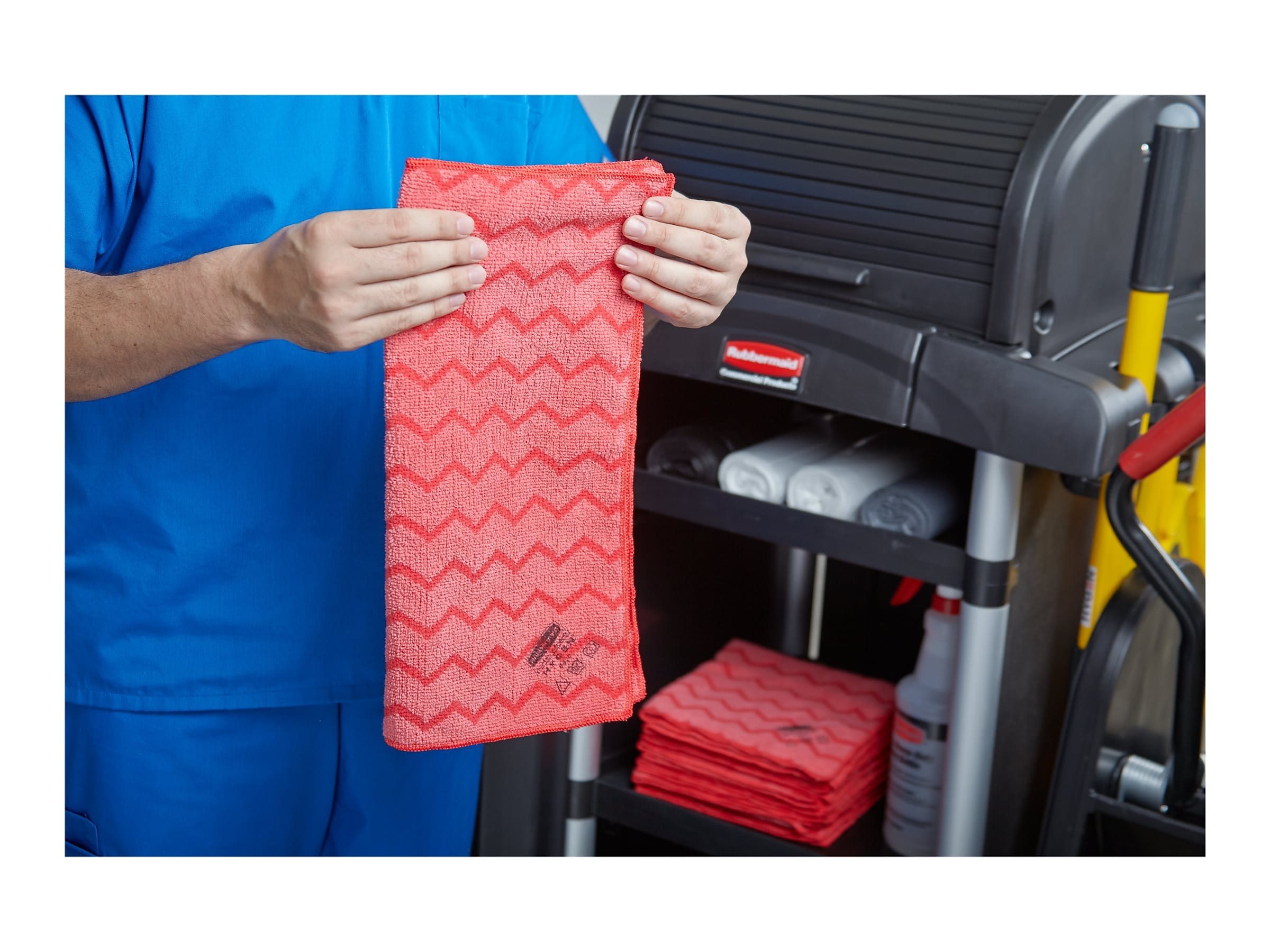 Rubbermaid HYGEN Microfiber Cleaning Rags, 16