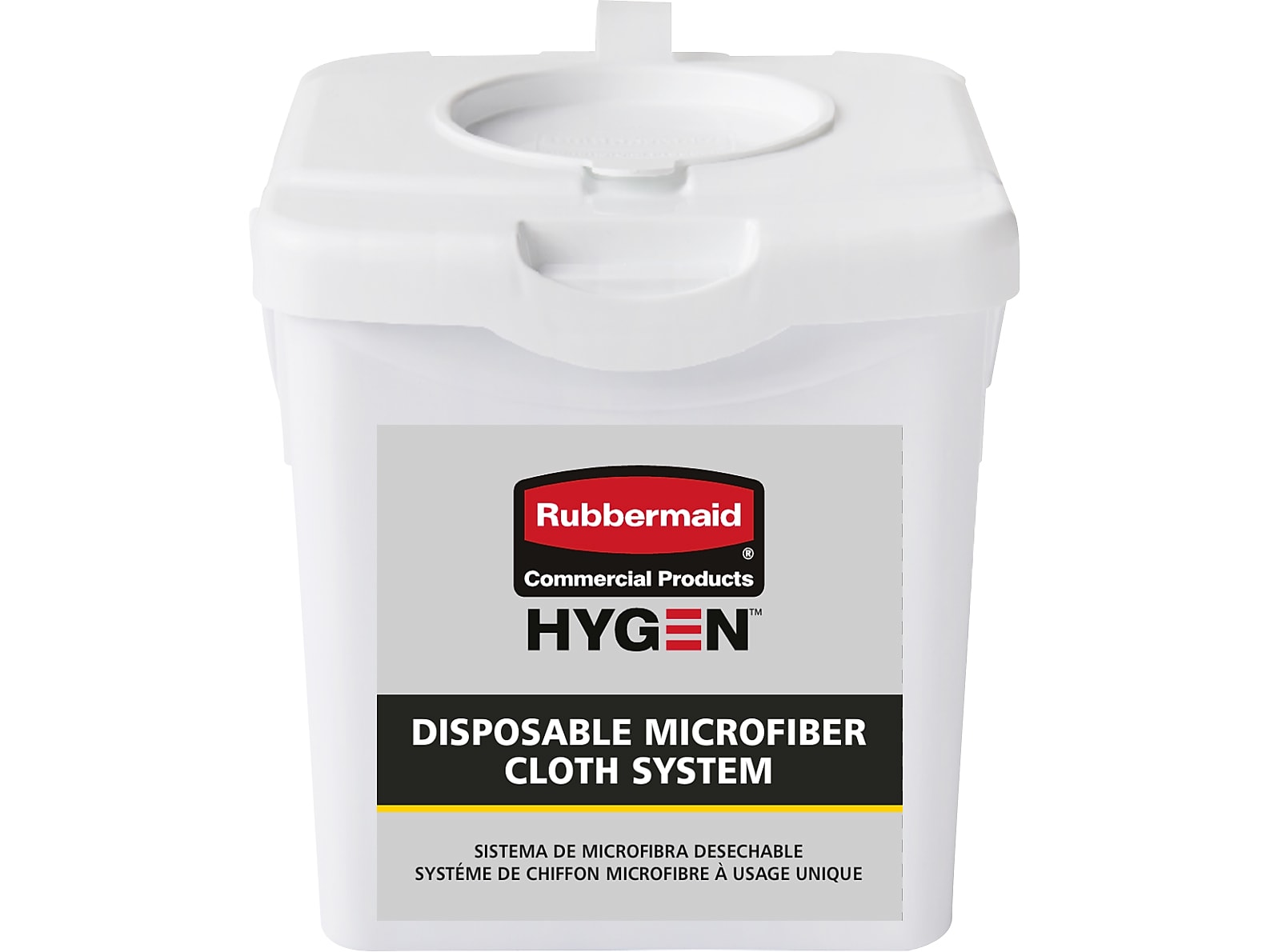 Rubbermaid HYGEN Plastic Bucket, White, 4/Pack