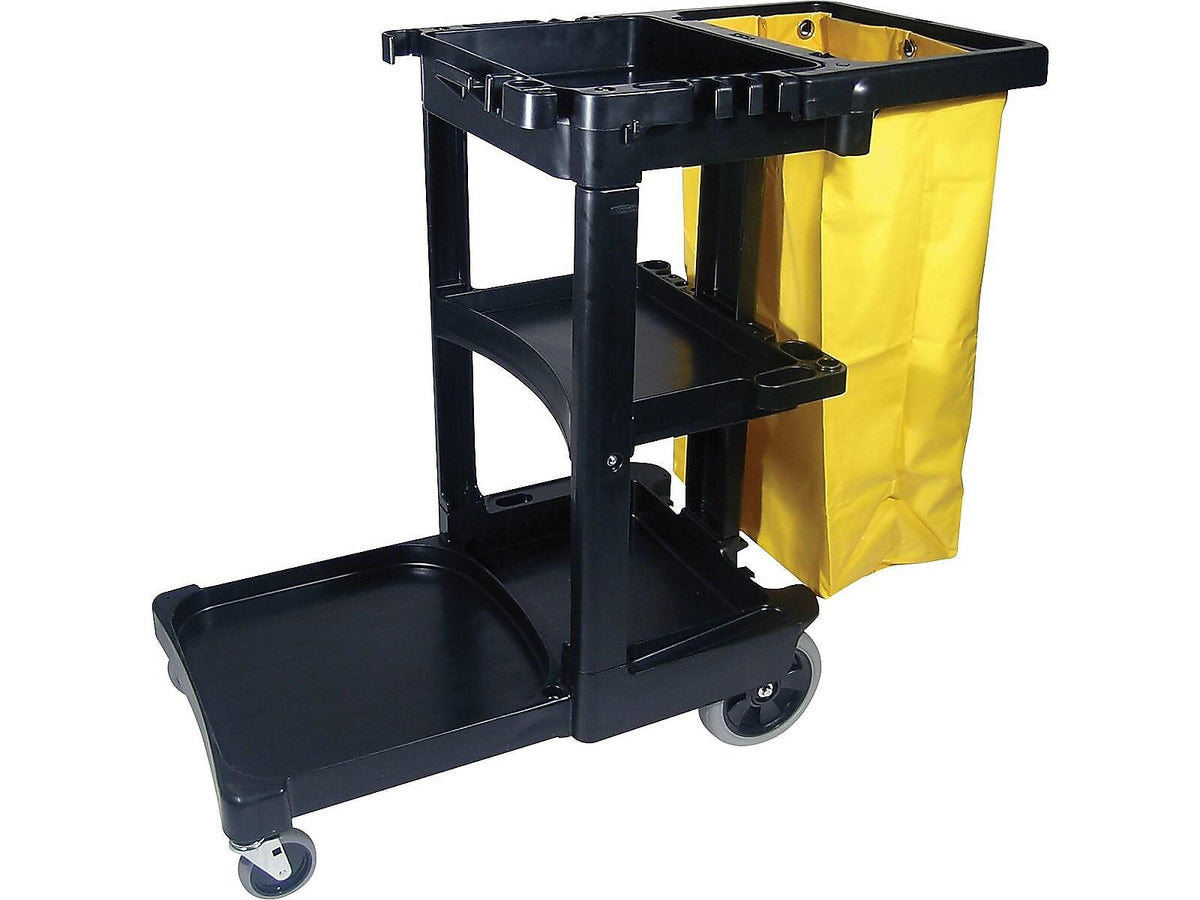 Rubbermaid Janitorial 3-Shelf Cleaning Cart with Bag