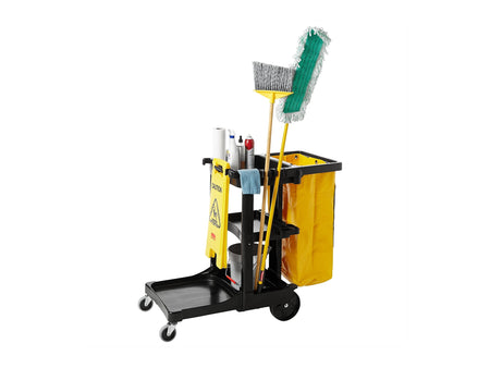 Rubbermaid Janitorial 3-Shelf Cleaning Cart with Bag