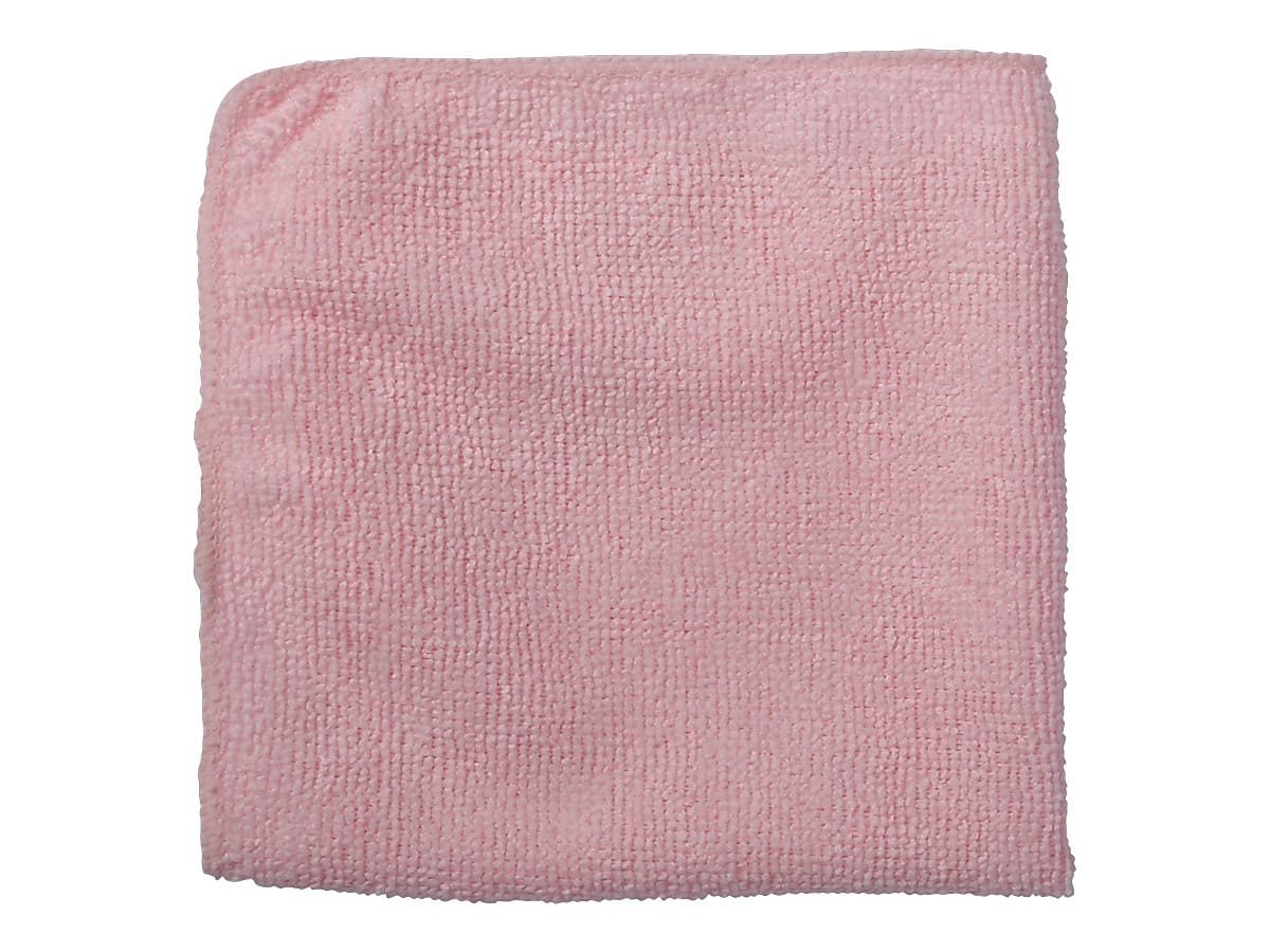 Rubbermaid Microfiber Cleaning Cloths, 12" x 12", Pink, 24 Cloths/Pack